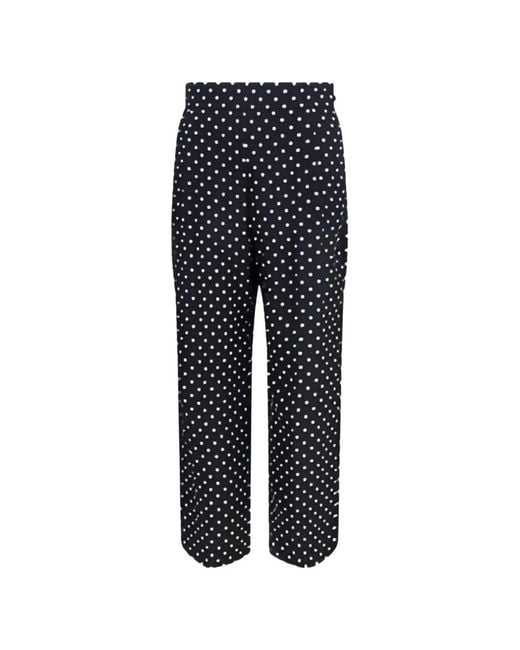 Valentino Garavani Blue Polka-Dot Trousers