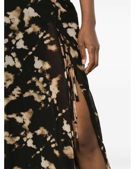 Liu Jo Black Abstract-print Maxi Dress