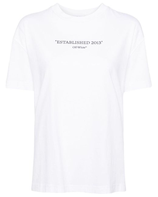 Off-White c/o Virgil Abloh White Est' 2013-print Cotton T-shirt