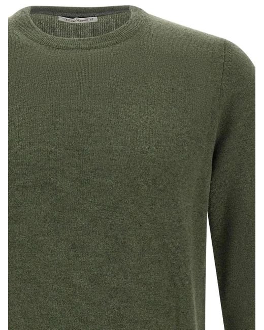 Kangra Green Ribbed Crew-Neck Sweater for men