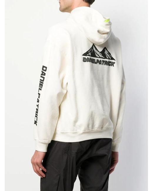 Daniel Patrick White Logo Print Hoodie for men