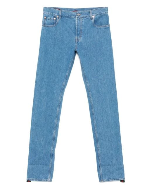 Gucci Blue Cotton Jeans for men