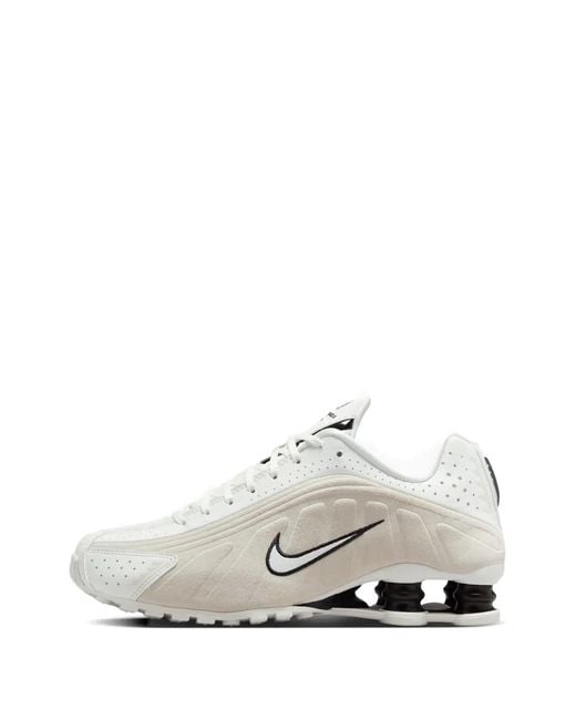 Nike White Shox R4 Sneakers for men