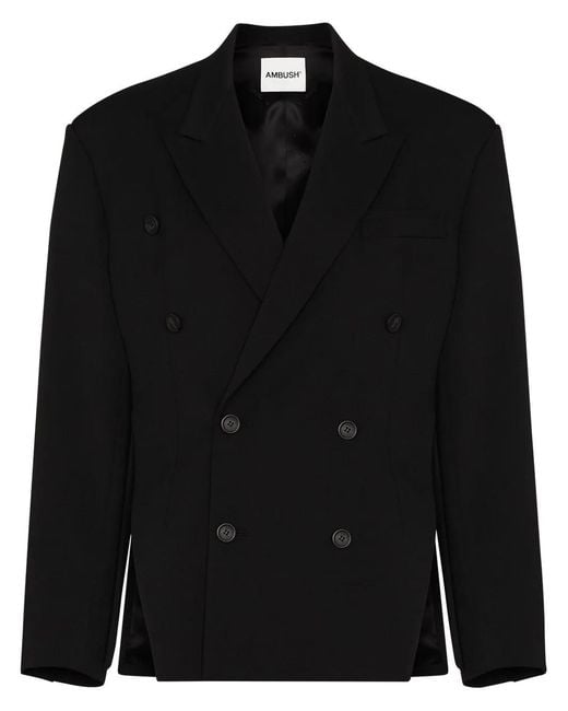 Ambush Black Double-breasted Tailored Blazer