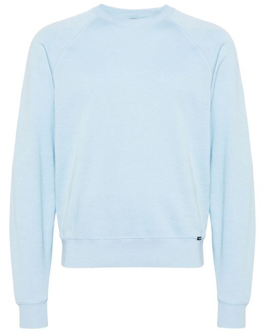 Tom Ford Blue Mélange Cotton-blend Sweatshirt for men