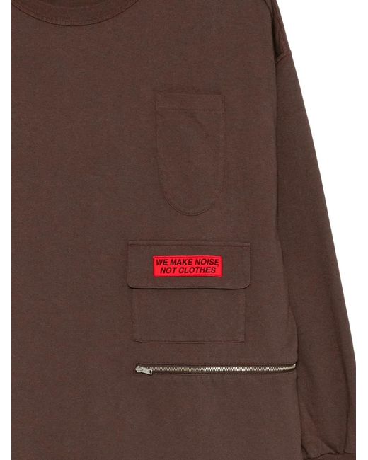 Undercover Brown Slogan-Patch T-Shirt for men