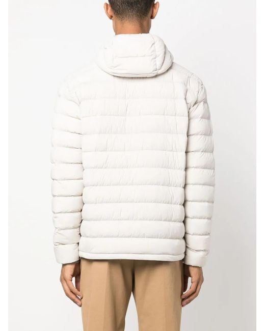 Herno White Bomber Jacket In Light Nylon Stretch for men