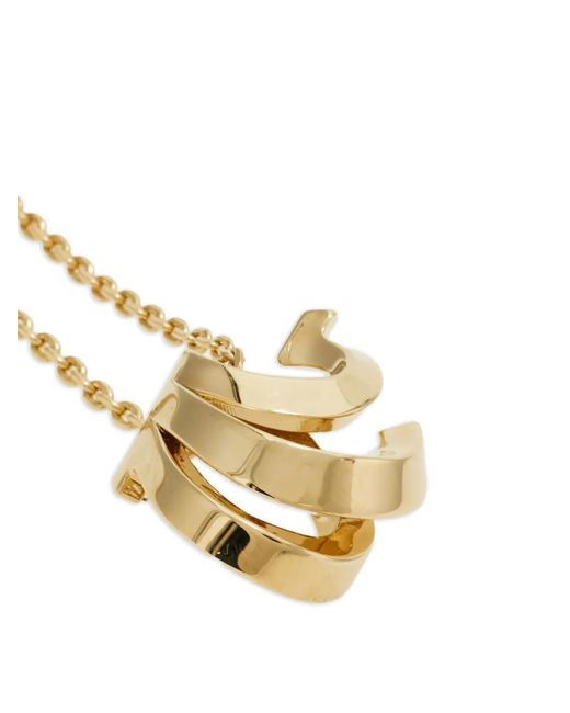 Ferragamo White Triple-Gancini Pendant Necklace