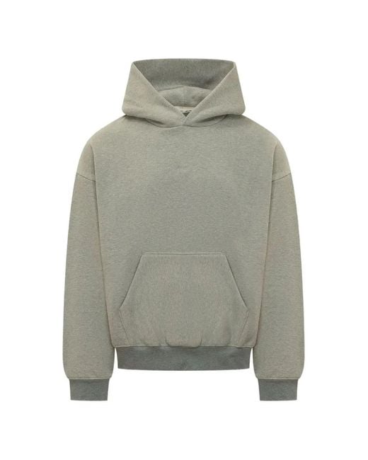 Fear Of God Gray Essentials Logo-Embroidered Hoodie for men