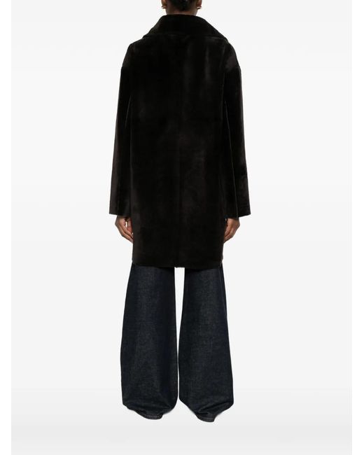 UTZON Black Double-Breasted Coat