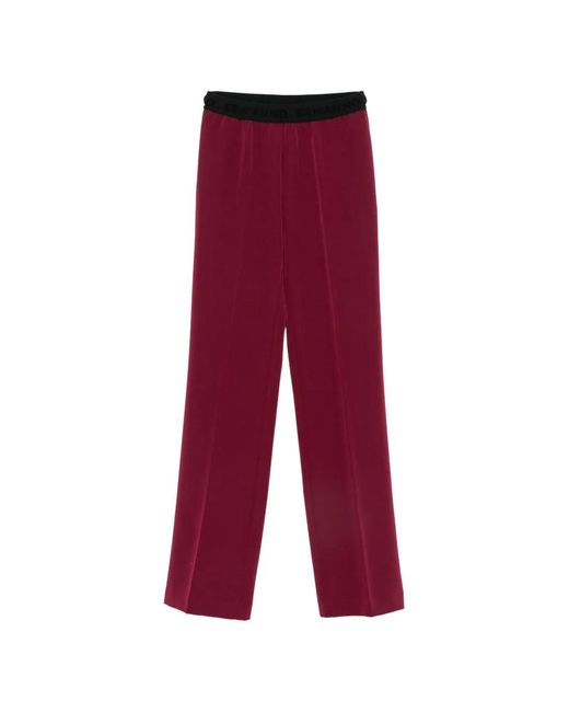 ERMANNO FIRENZE Red Logo-Waistband Trousers