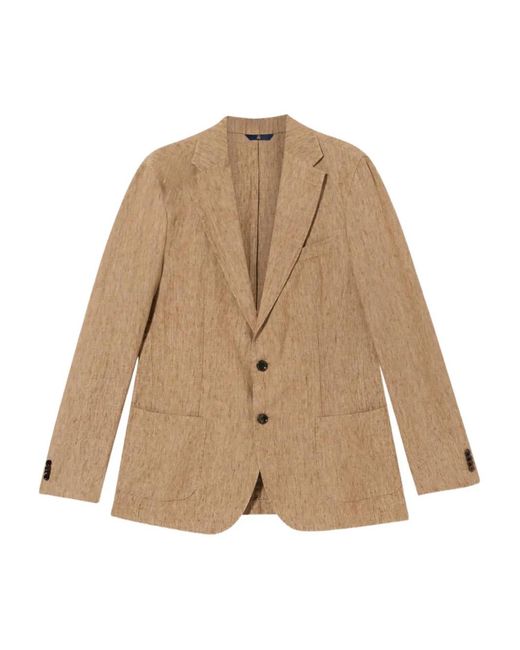 Brooks Brothers Natural Linen Single-Breasted Blazer for men
