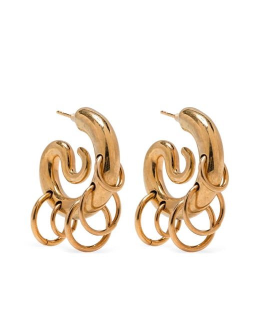 Panconesi Metallic Ring Drop Earrings