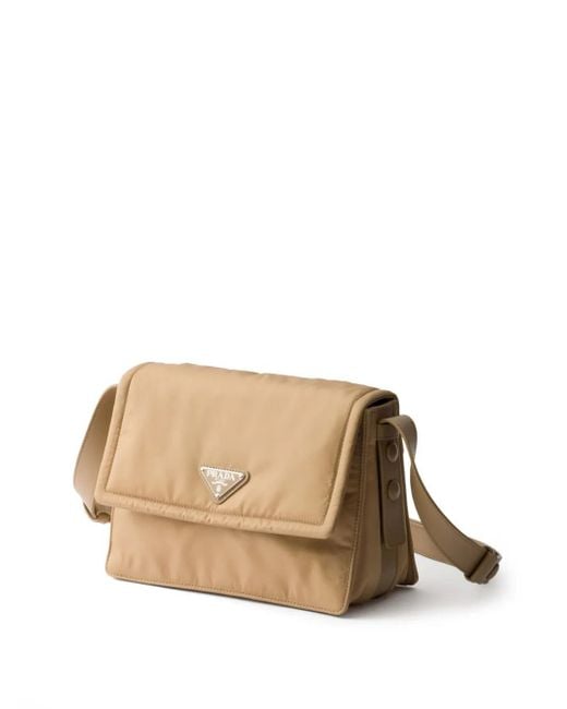 Prada Brown Small Traveller Padded Shoulder Bag