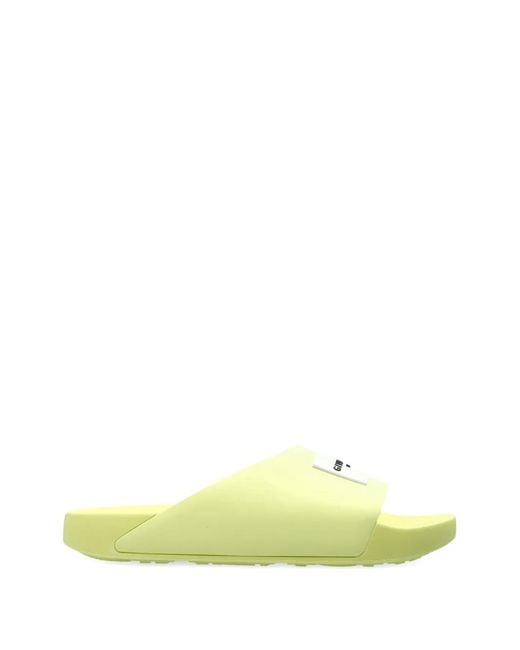 Givenchy Yellow Pantoletten Mit Logo-Patch