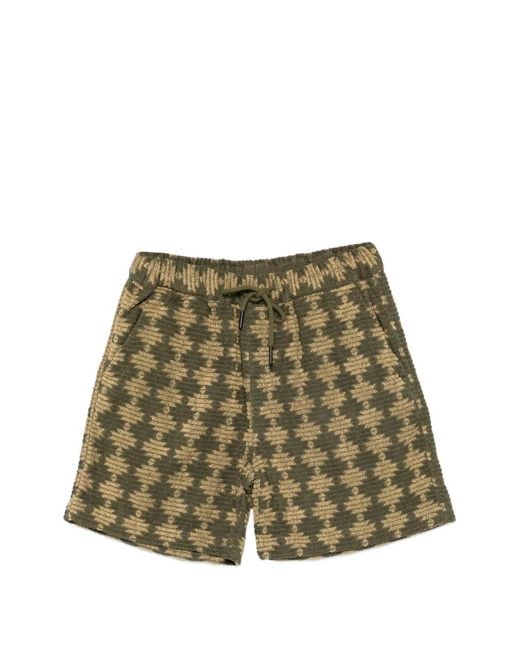 Oas Green Forti Porto Jacquard-Terry Shorts for men
