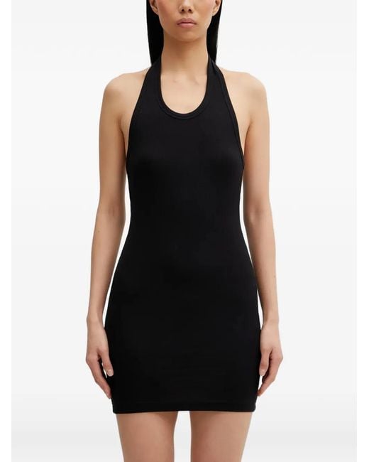 Vetements Black Ribbed Mini Dress