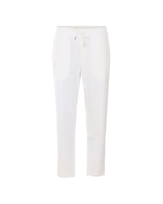 Brunello Cucinelli White Elasticated-Waist Trousers for men