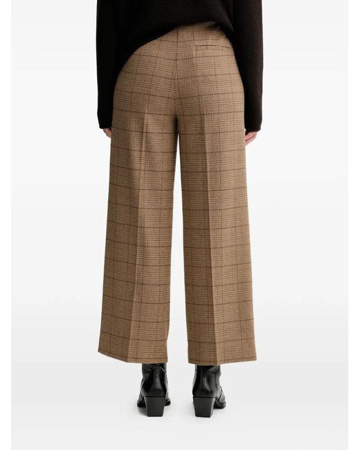 Marc O' Polo Natural Checked-Pattern Trousers