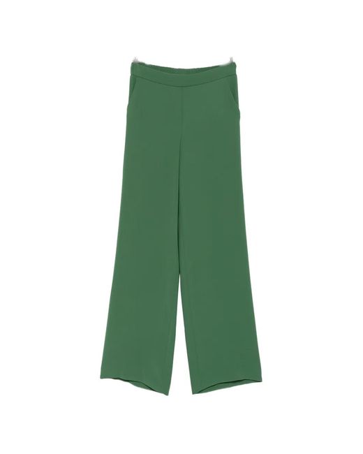 P.A.R.O.S.H. Green Elasticated-Waist Palazzo Pants