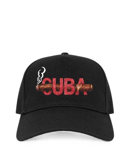 Melt Black Graphic-Print Cap for men