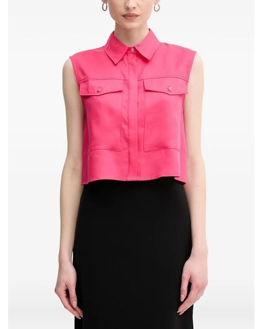 GAUDI Pink Chest-Pockets Shirt