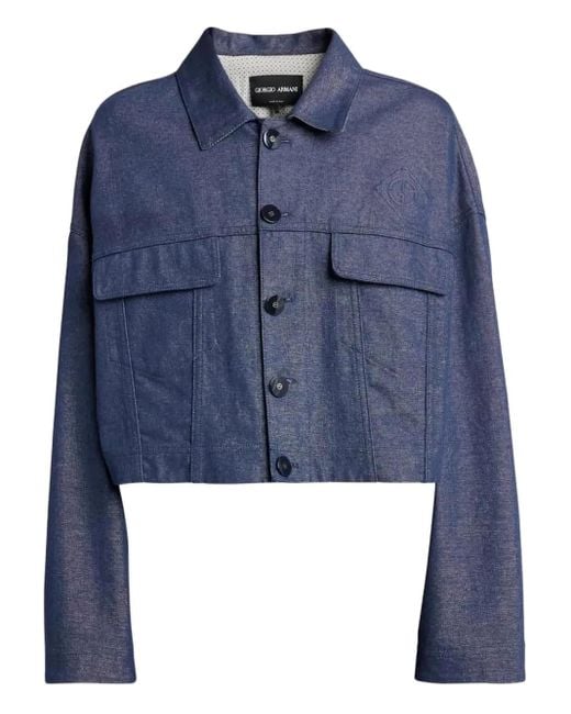 Giorgio Armani ボタンポケット ジャケット Blue