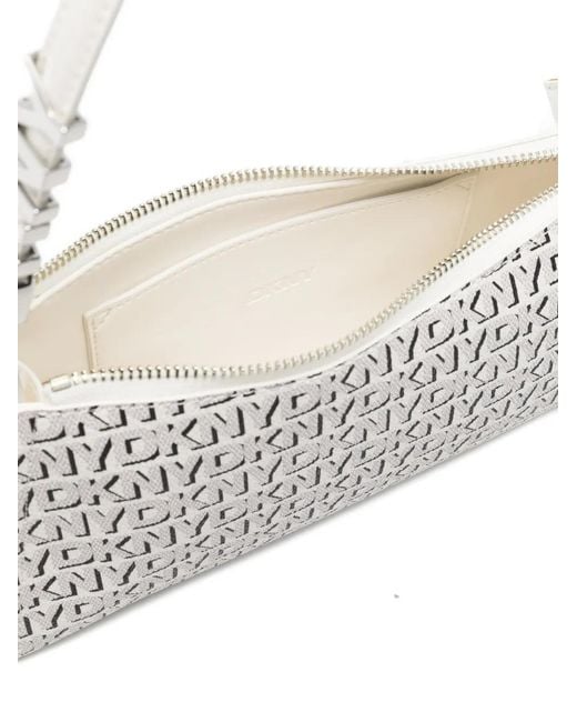 DKNY White Avril Tz Shoulder Bag