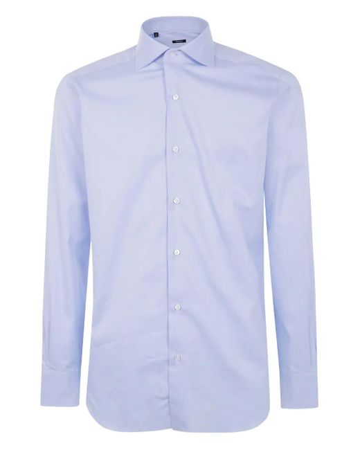 Barba Napoli Button-Down Overhemd in het Blue voor heren
