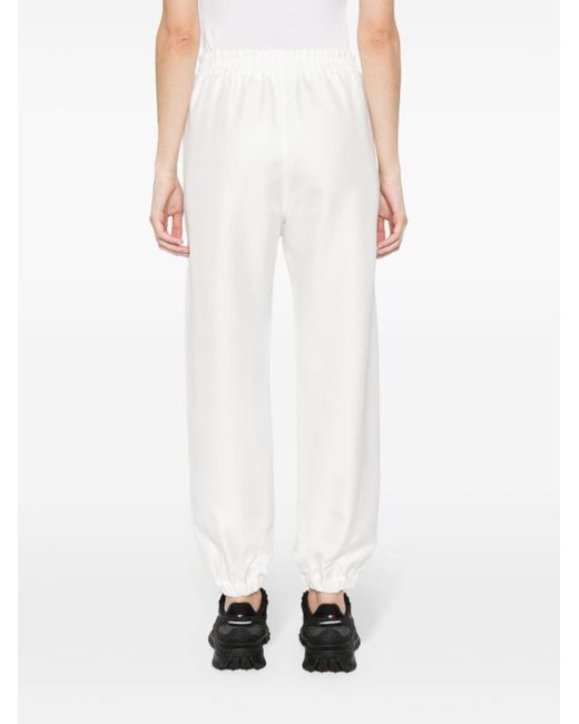 Moncler White Logo-Embroidered Track Pants