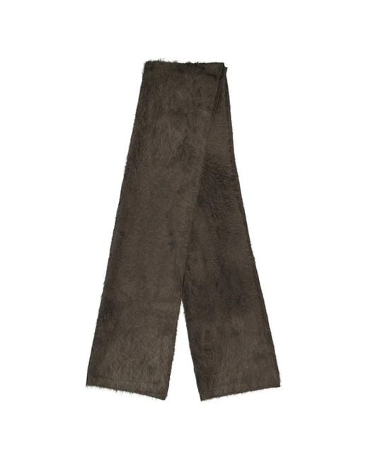 Lisa Yang Gray Brushed Knitted Scarf