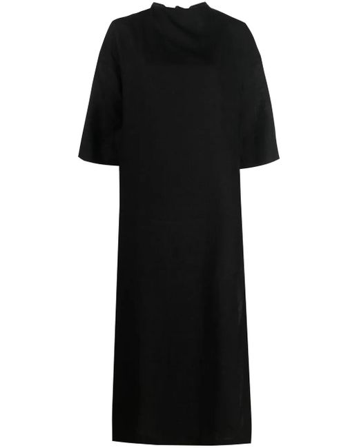 Robe En Lin Triris À Broderies Zeus + Dione en coloris Black