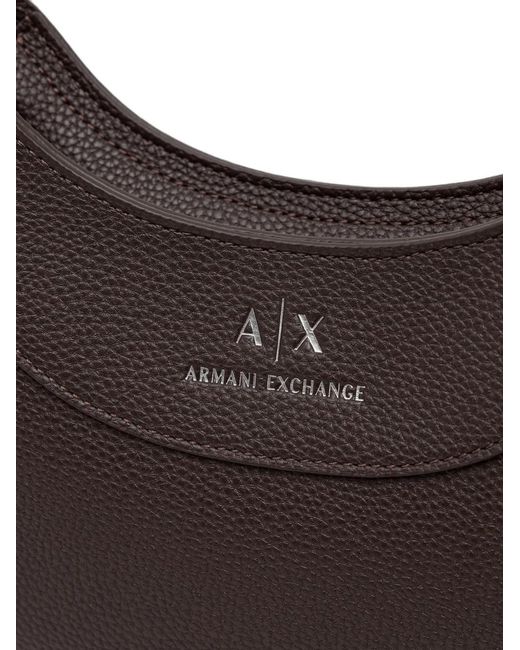 ARMANI EXCHANGE Brown Logo-Print Shoulder Bag