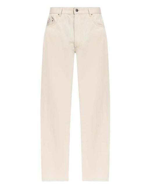 Moncler White Straight-Leg Jeans for men