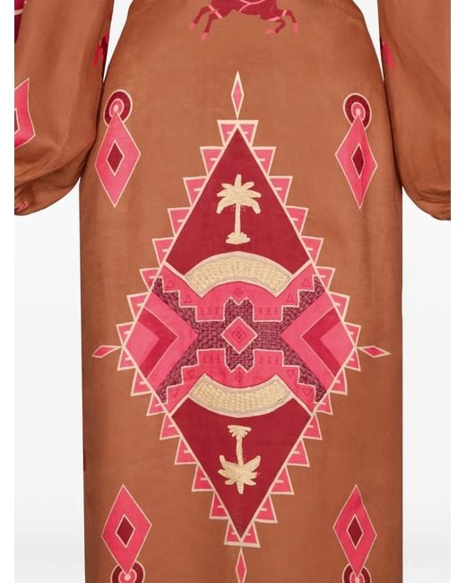 Johanna Ortiz Red Beautiful Horizon Dress
