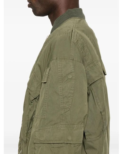 Junya Watanabe Green Multi-Pocket Bomber Jacket for men