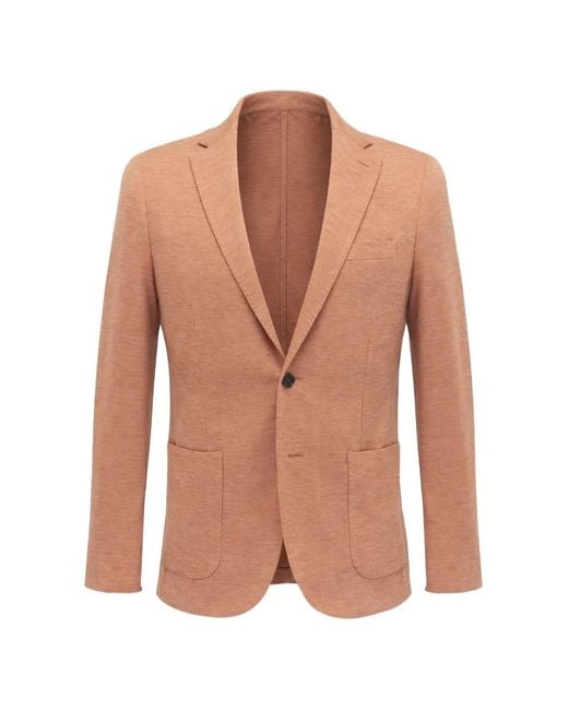 Maurizio Baldassari Pink Patch-Pockets Single-Breasted Blazer for men