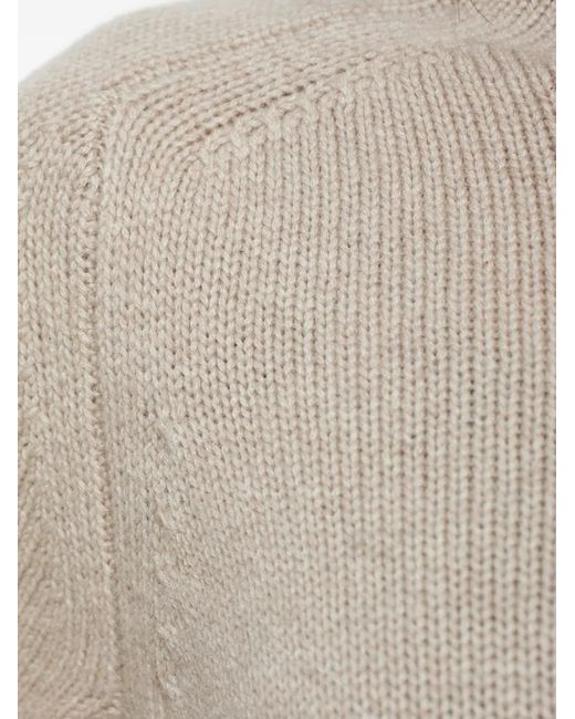 Lisa Yang White Ribbed Short-Sleeve Knitted Top