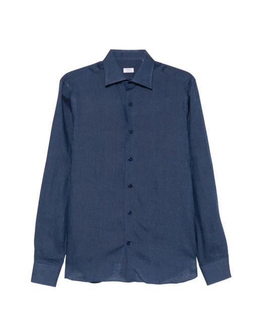 Borriello Blue Long-Sleeves Shirt for men
