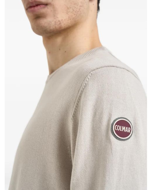 Colmar Blue Patch Crew-Neck Sweater for men