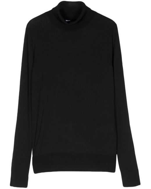 Calvin Klein Black Semi-transparenter Pullover