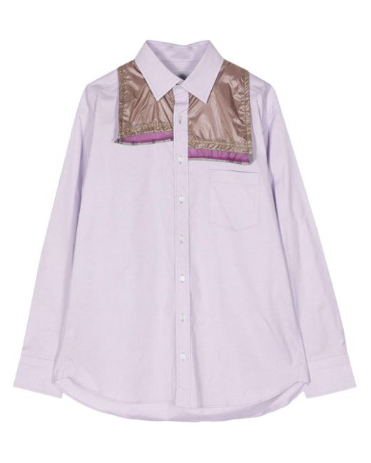 Kolor Purple Layered-design Cotton Shirt for men