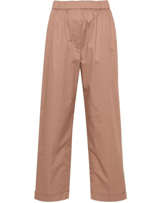 Peserico Natural High-waist Tailored Trousers