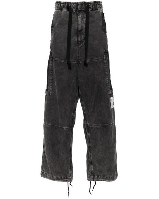 Maison Mihara Yasuhiro Black Cotton Cargo Pants for men
