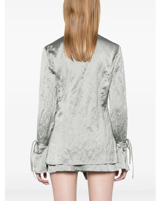 Camisa con efecto arrugado Blumarine de color Gray