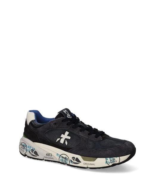 Premiata White Flat Shoes Suede for men