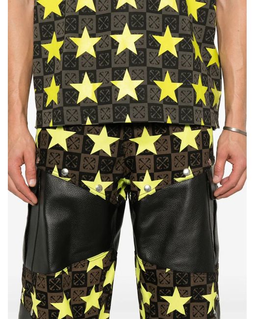 Off-White c/o Virgil Abloh Brown Stars Ao Samurai Trousers for men