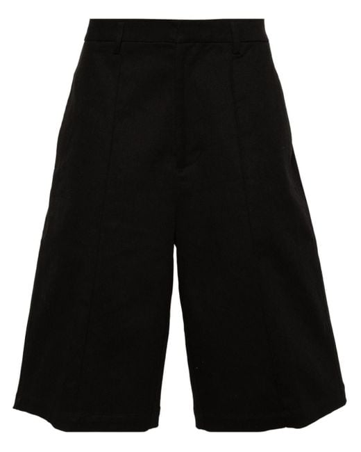 Neil Barrett Black Mid-rise Cotton Chino Shorts for men