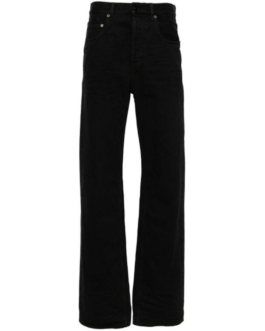 Saint Laurent Straight Katoenen Jeans in het Black