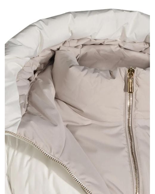 Moorer White Klie Hooded Padded Coat